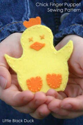 Chick Finger Puppet Sewing Pattern